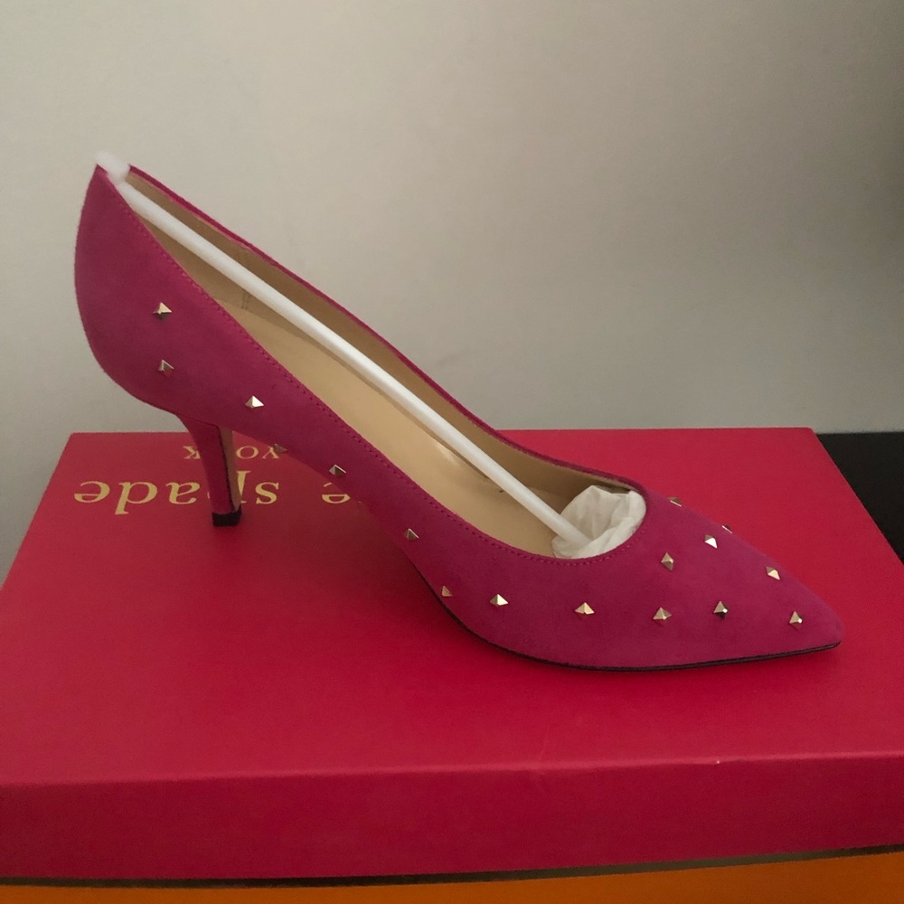 Kate Spade Pink Rose Suede Vero Cuoio Heels